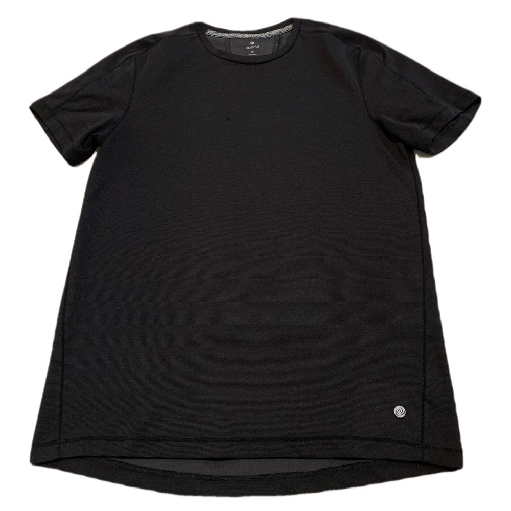 💜 Apana Black Short Sleeve Athletic T-Shirt - Men's/Unisex - Size Medium